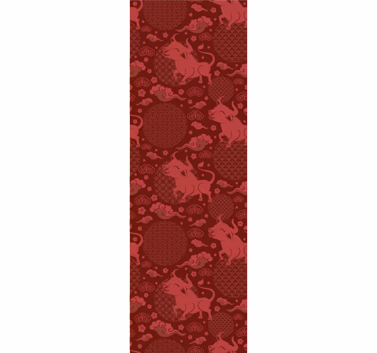 Tapet clasic cu model vintage în stil chinezesc - TenStickers