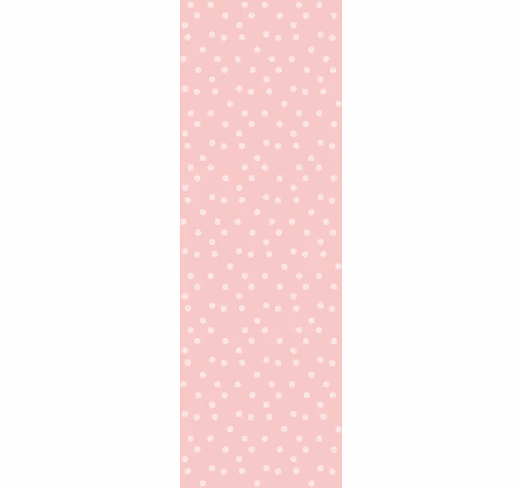 Tapet patat cu puncte roz și alb pastel - TenStickers