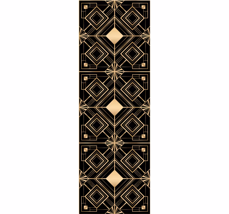 Tapet deco artă modernă negru și auriu - TenStickers