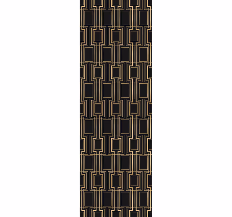 Tapet triunghi deco auriu și negru - TenStickers