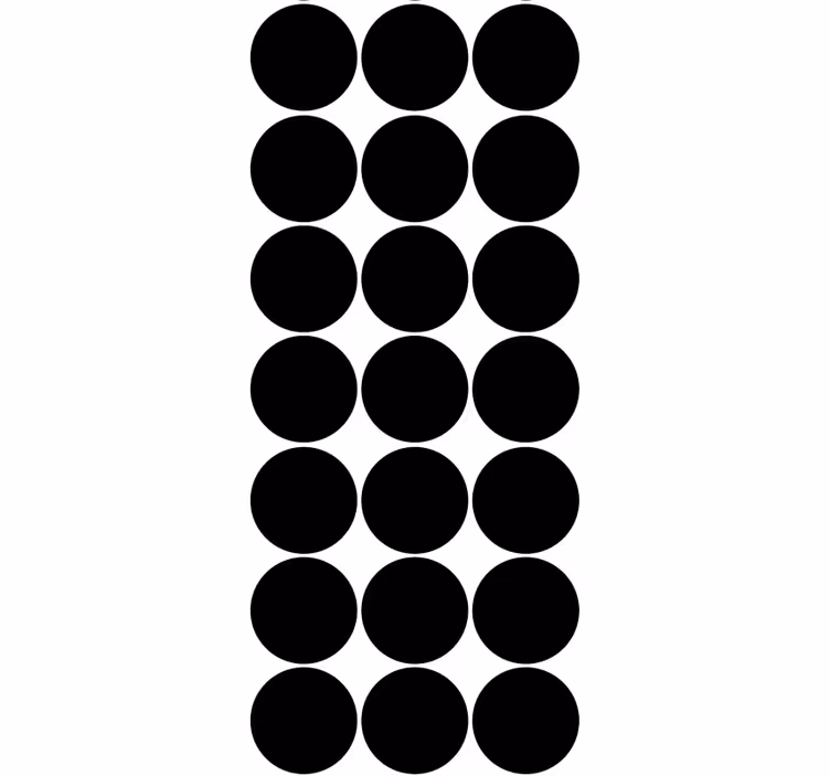 Cercuri tapet model circular negru șic - TenStickers