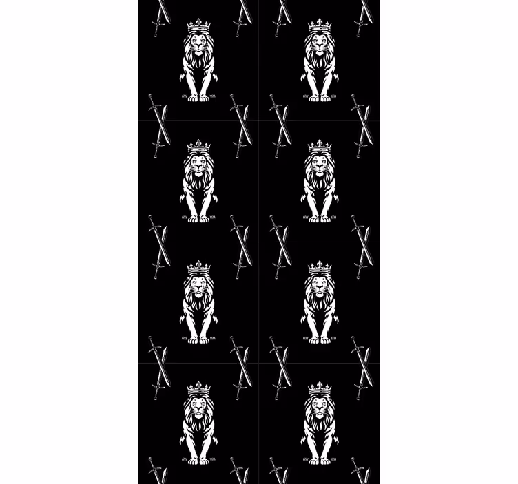 Tapet de animale model de lei regal - TenStickers