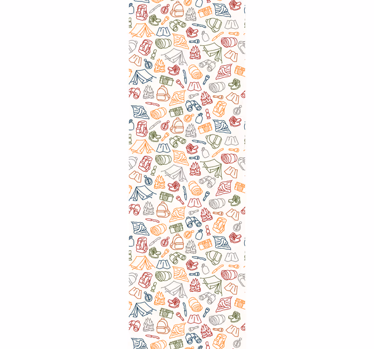 Tapet de artă doodles de camping - TenStickers