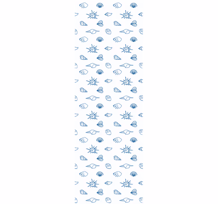 Wallpaper cu peşte motiv de schiță nautică - TenStickers