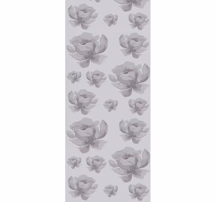 Tapet flori florale monocrome - TenStickers