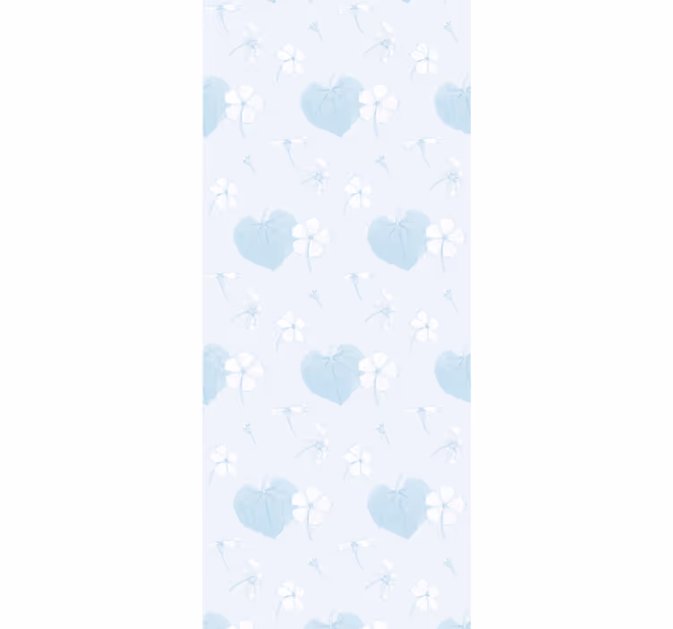 Tapet flori motiv blând albastru - TenStickers