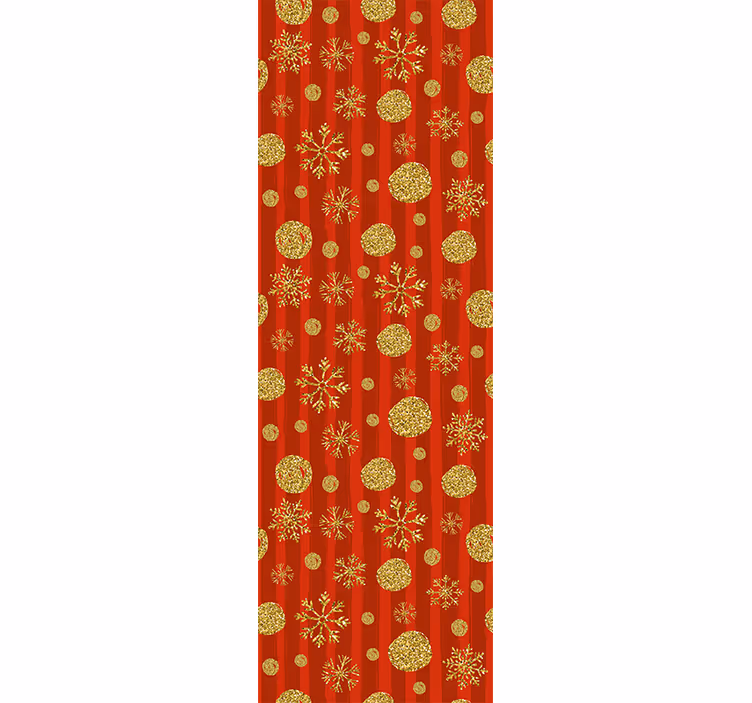 Crăciun tapet ornamente festive cu sclipici - TenStickers