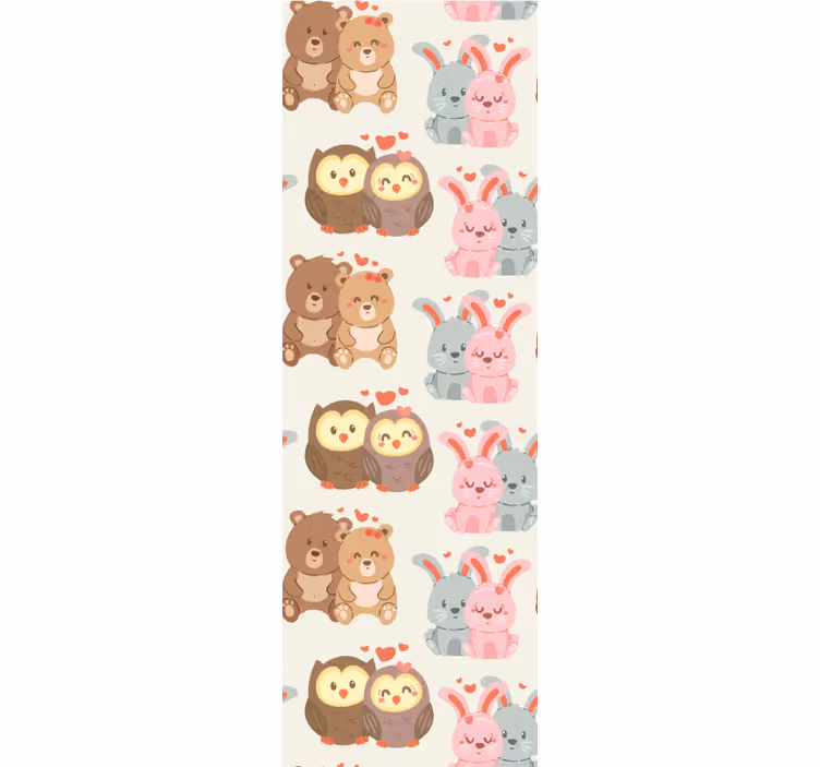 Tapet de animale perechi adorabile de animale - TenStickers