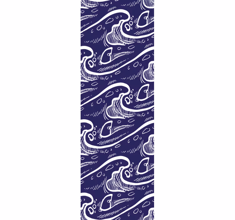 Wallpaper cu peşte model de valuri oceanice - TenStickers