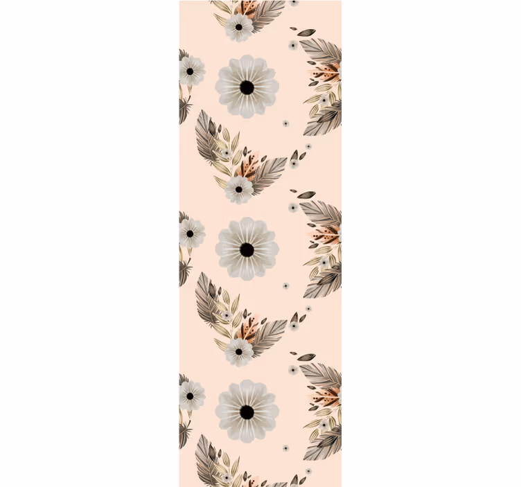 Tapet flori compoziție florală și frunze - TenStickers