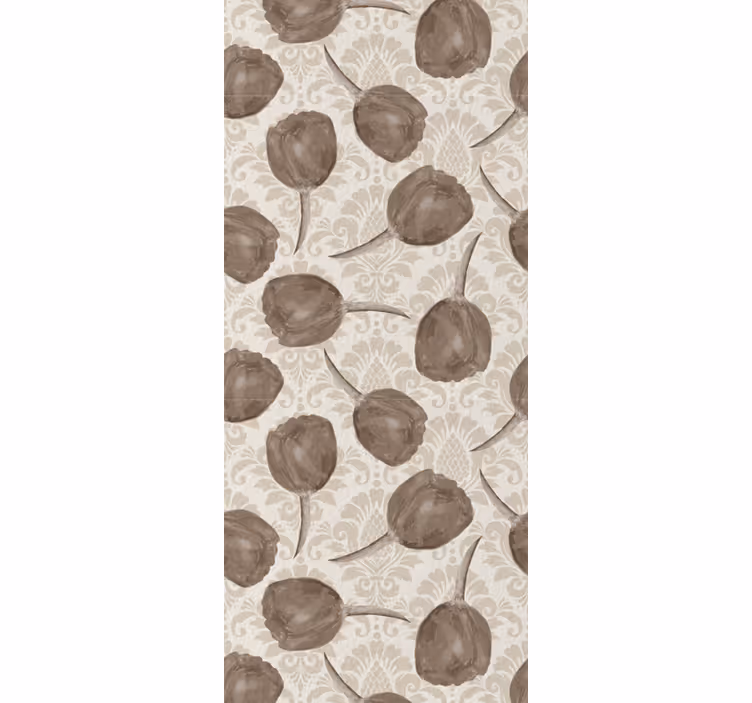 Tapet flori model gri elegant - TenStickers