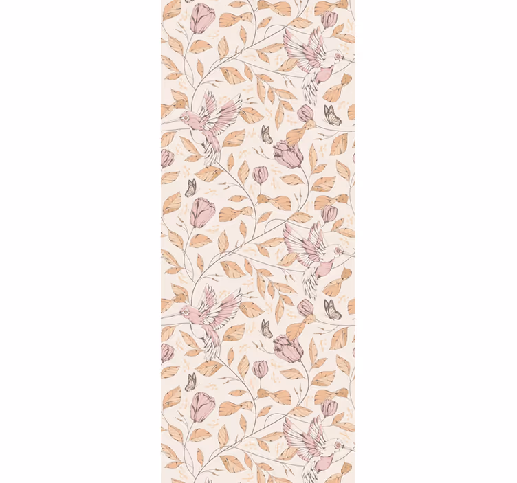 Tapet flori motiv bej delicat - TenStickers