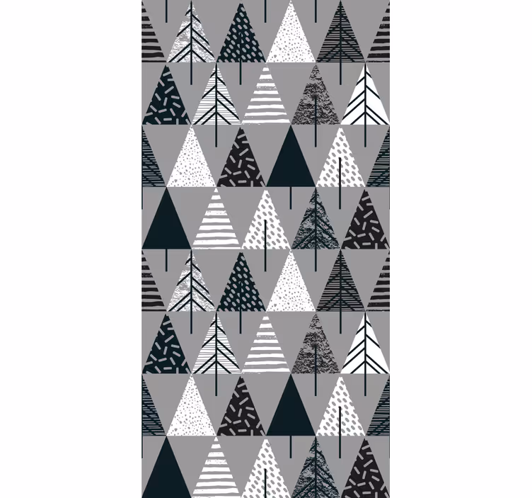 Triunghiuri tapet model gri scandinav - TenStickers