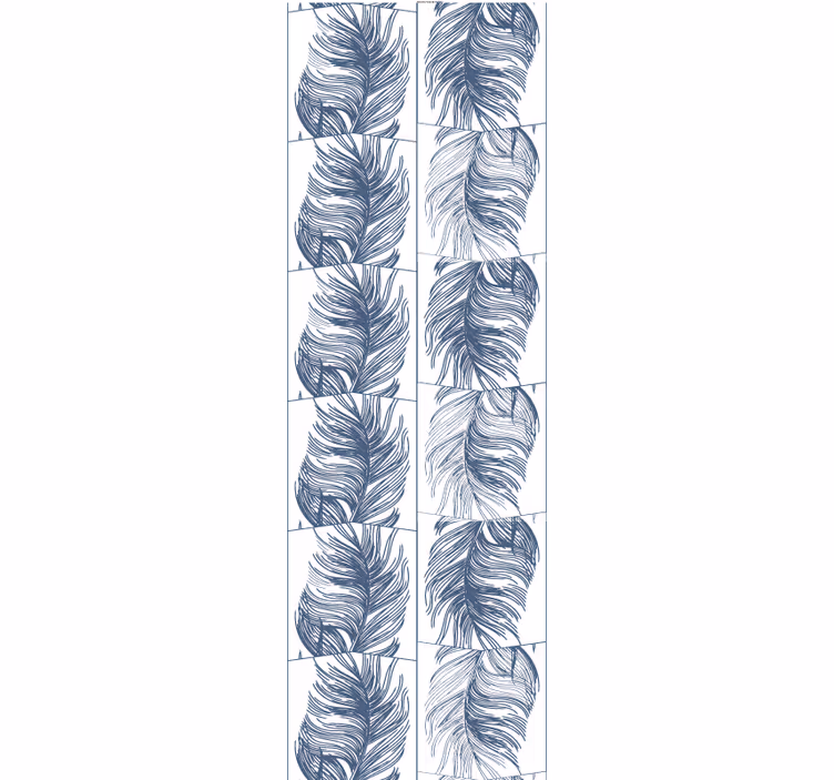 Tapet de frunze frunziș cu pene - TenStickers