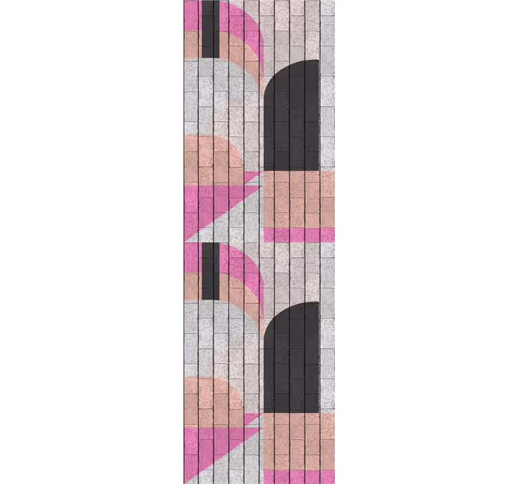 Tapet modern forme abstracte pe cărămizi - TenStickers