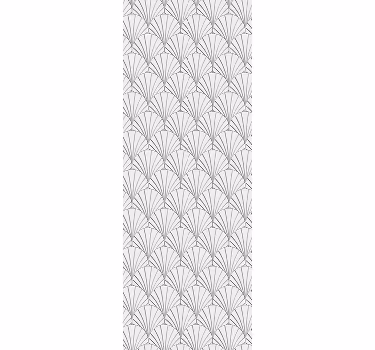 Tapet cu model de scoici albe art deco - TenStickers