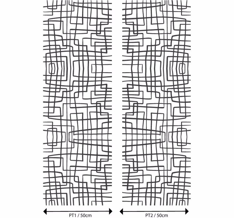 Tapet de sufragerie model de linii abstracte - TenStickers