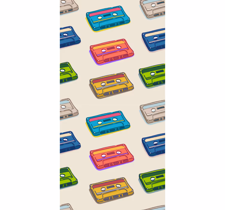 Tapet de artă casete retro - TenStickers