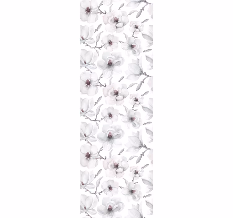 Tapet flori motiv elegant gri - TenStickers