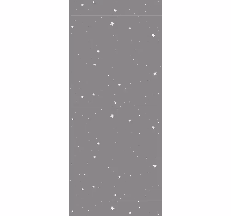 Stele albe peste un tapet gri pentru copii - TenStickers