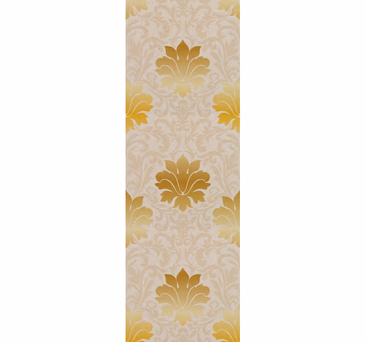 Tapet floral model de frunze de aur - TenStickers