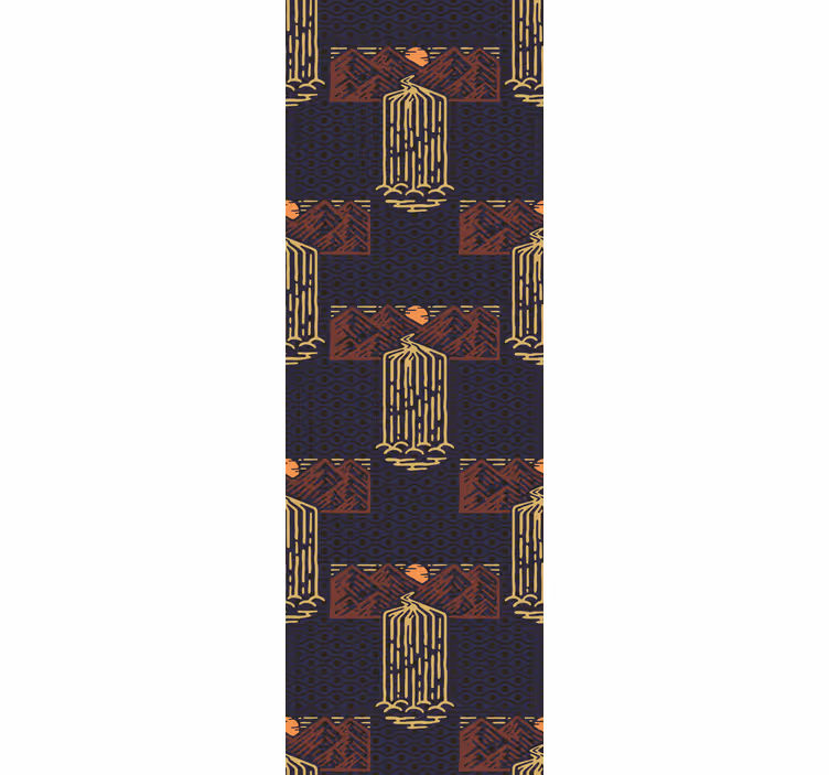 Tapet vintage peisaj retro cascadă - TenStickers