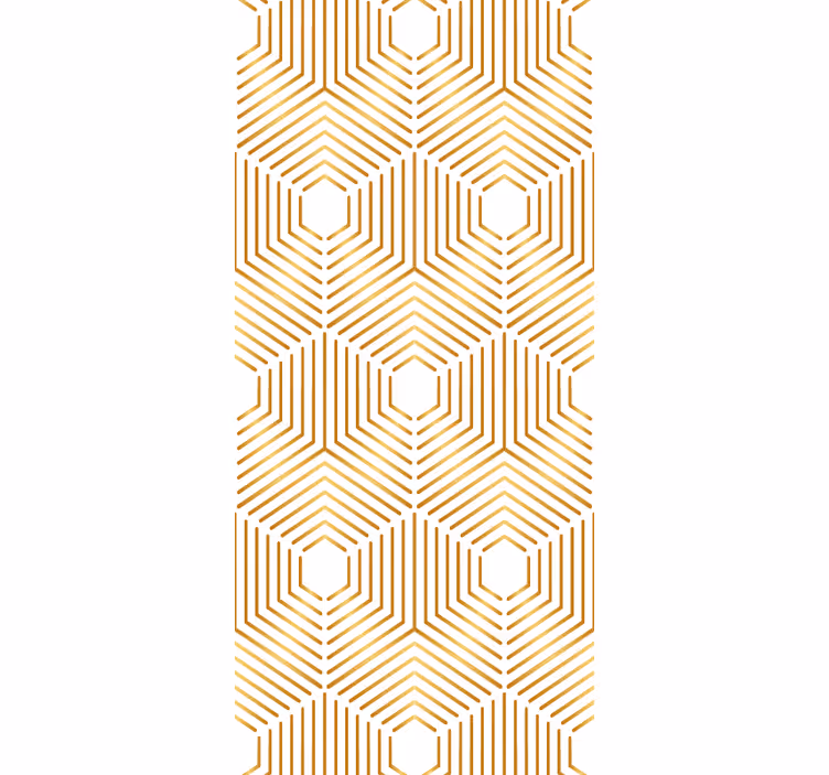 Tapet geometric model hexagonal auriu - TenStickers