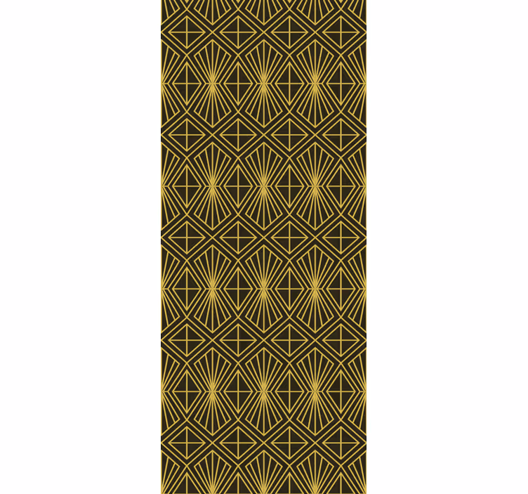 Model geometric art deco în tapet auriu - TenStickers