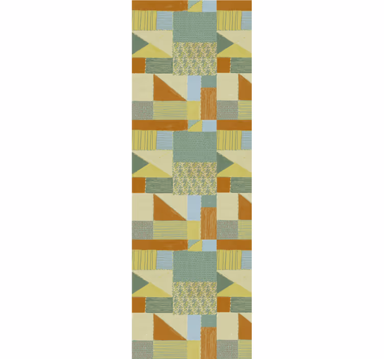 Tapet geometric blocuri de model abstract - TenStickers