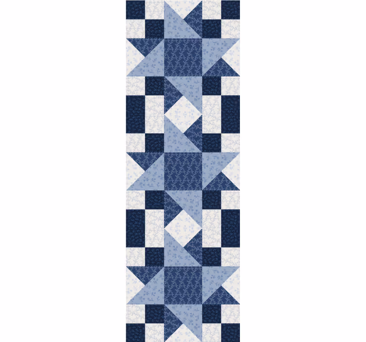 Geometric tapet model de blocuri albastre - TenStickers