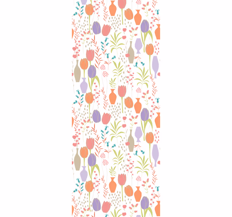 Tapet flori modele florale stilizate - TenStickers