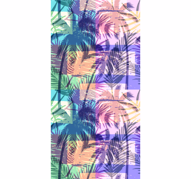 Copaci tapet vintage palm laves - TenStickers