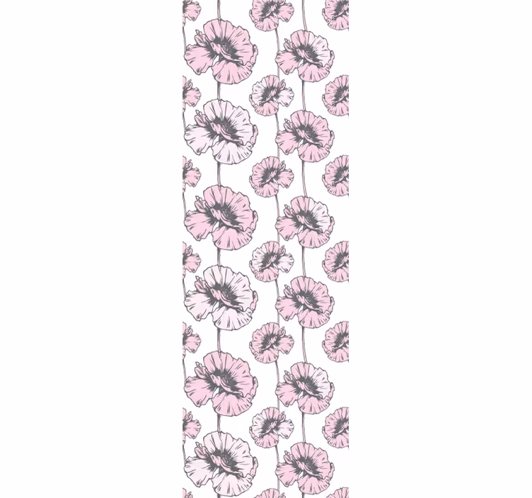 Tapet flori model simplu roz - TenStickers