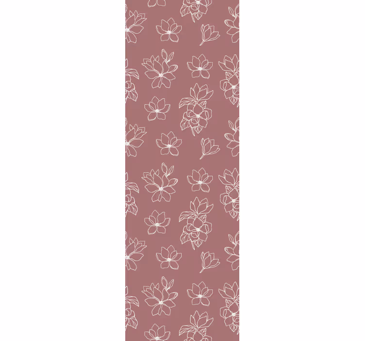 Tapet flori culoare maro delicată - TenStickers