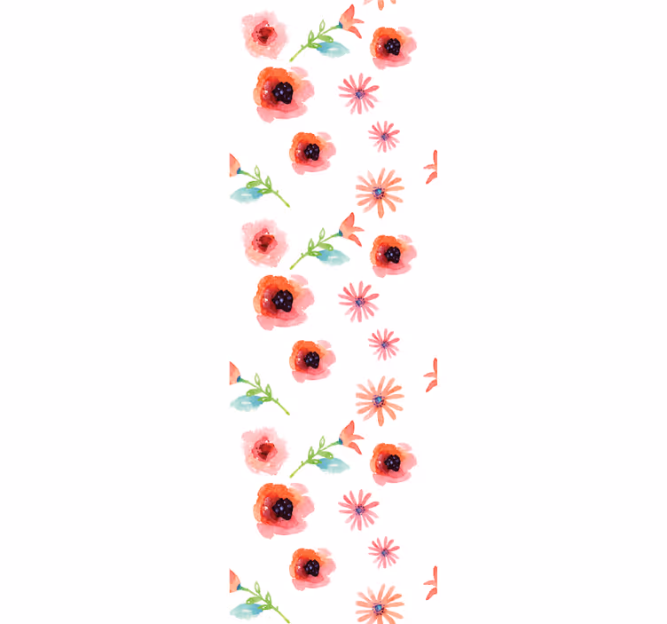 Tapet flori model floral simplu roz - TenStickers