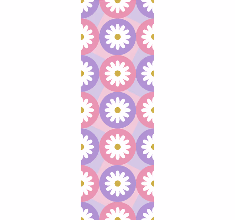 Tapet floral motiv roz margarete - TenStickers