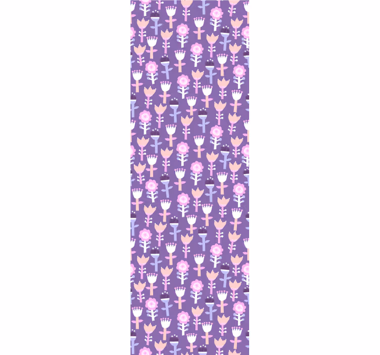 Tapet flori cu motiv purpuriu - TenStickers