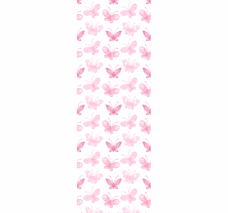 Fluture tapet nuanțe de roz - TenStickers