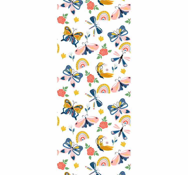 Fluture tapet motivul naturii capricioase - TenStickers