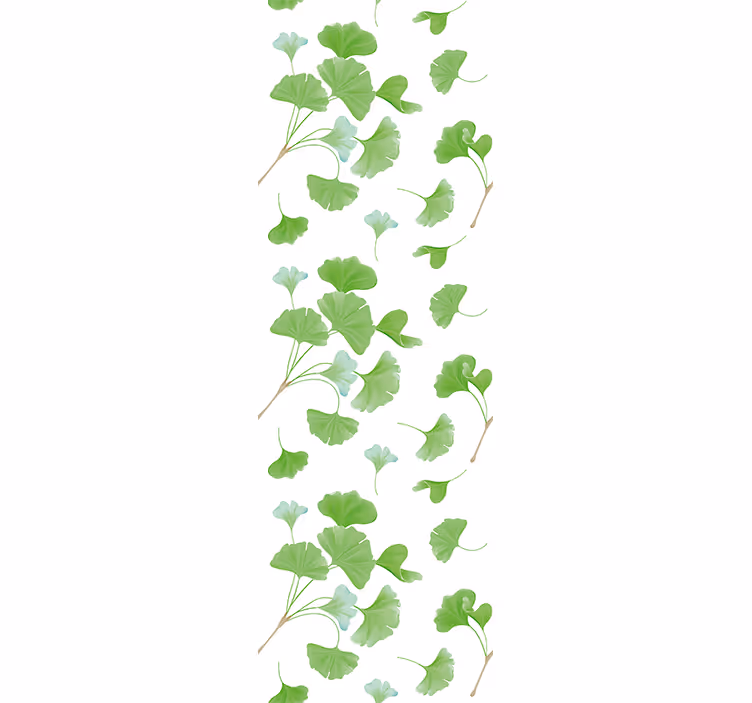Tapet de frunze cu model de ginkgo biloba - TenStickers