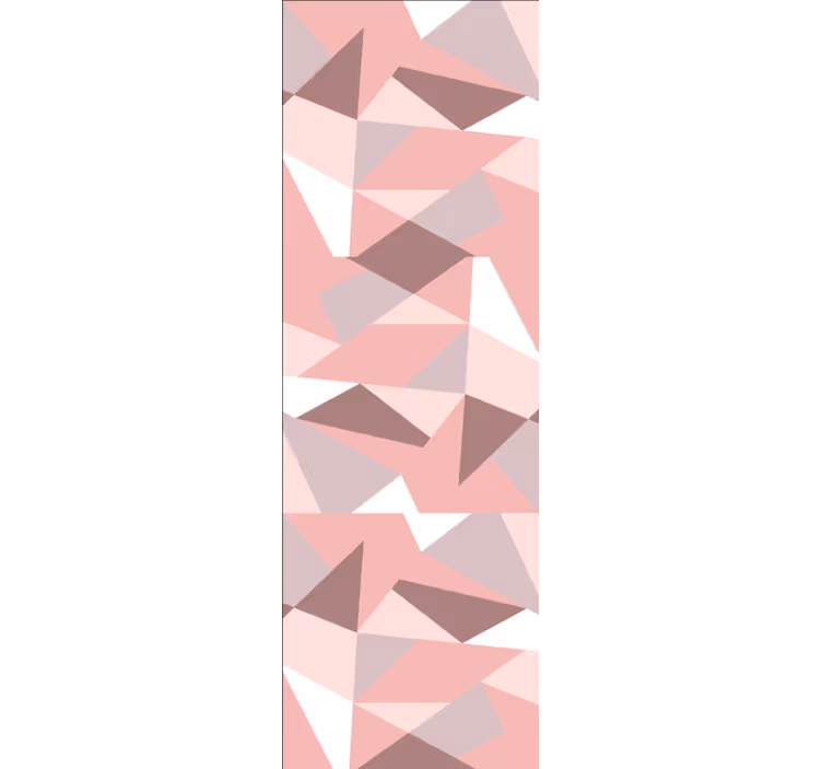Tapet geometric triunghi roz - TenStickers