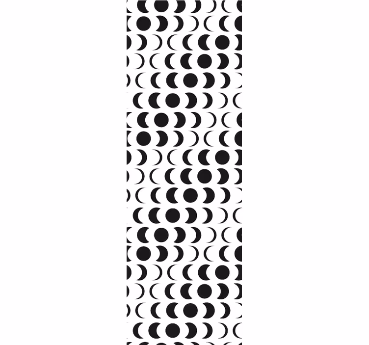 Tapet geometric model circular negru - TenStickers