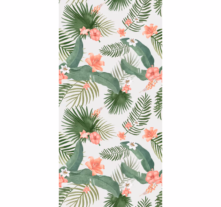 Tapet junglă model de verdeață florală - TenStickers