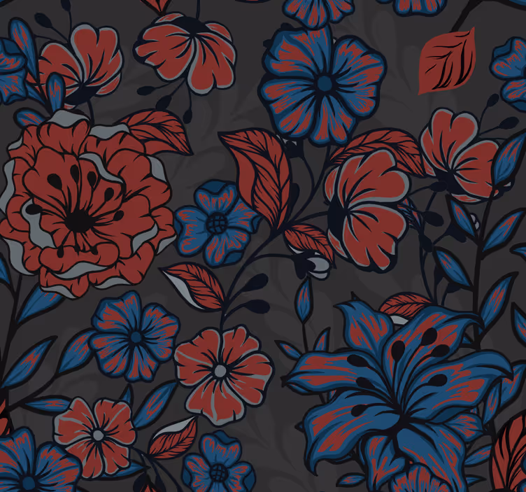 Tapet flori scenă florală înflorită - TenStickers