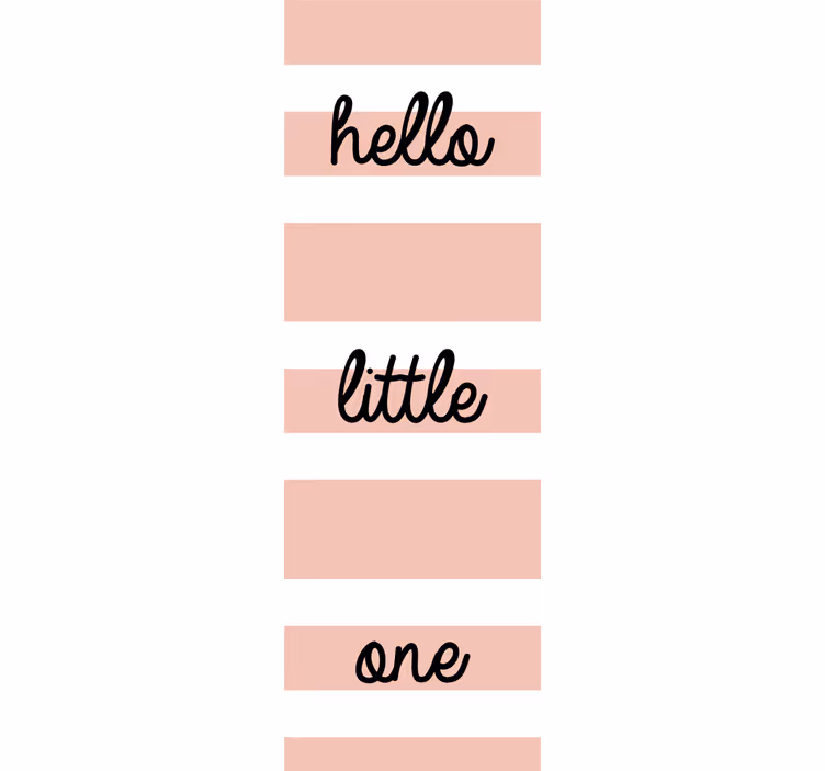 Tapet litere salut pe dungi bej - TenStickers