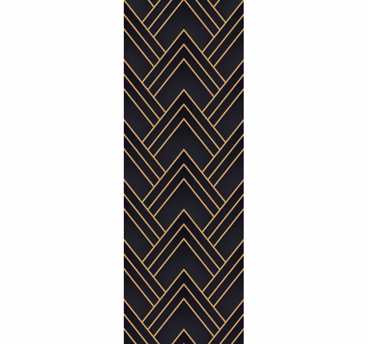 Tapet geometric model auriu în zig-zag - TenStickers