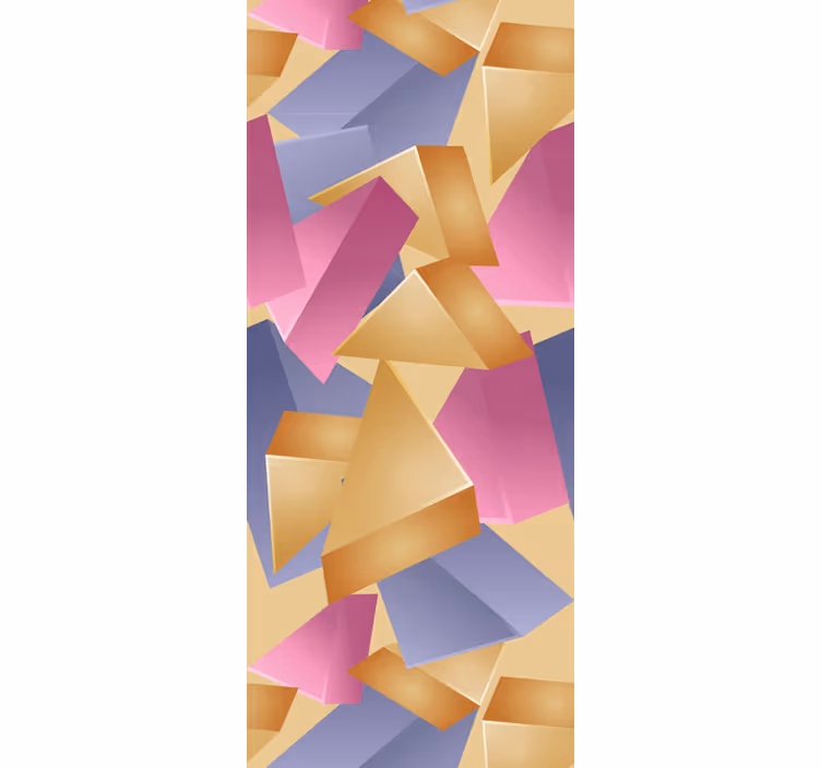 Tapet geometric aranjarea formelor abstracte - TenStickers