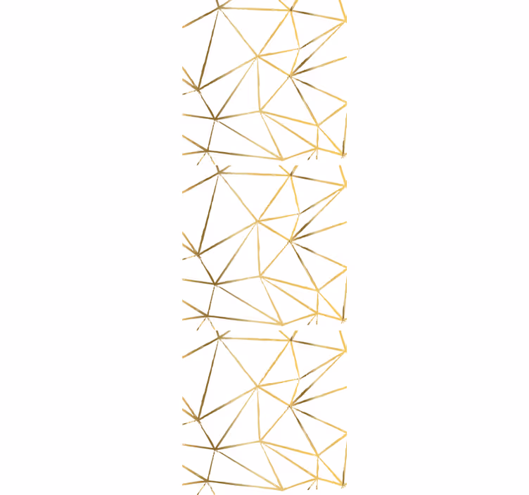 Tapet de intrare linii geometrice aurii - TenStickers