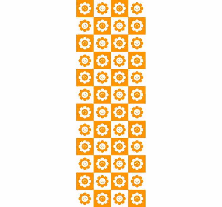 Tapet floral model de flori zâmbitoare - TenStickers