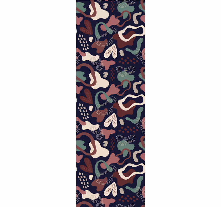 Tapet abstract Artă abstractă design model roșu și verde - TenStickers